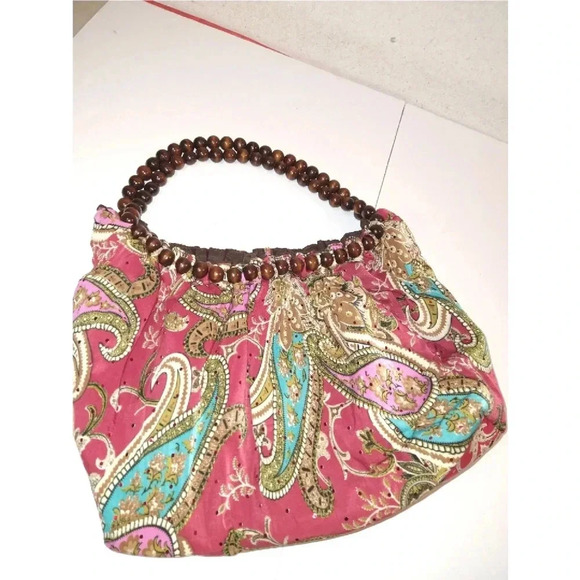🦃$30 DEAL🦃Bohemian/Anthropologie Style Paisley Hobo Handbag - Picture 1 of 8